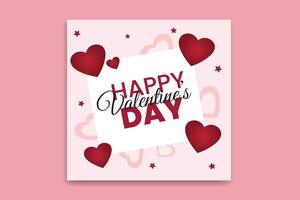 simple happy valentines day celebration design vector