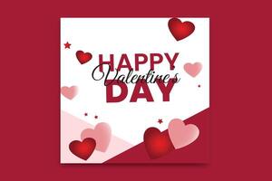 simple happy valentines day celebration design vector