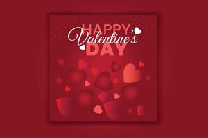 simple happy valentines day celebration design vector