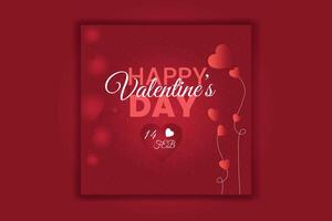 simple happy valentines day celebration design vector