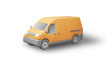 3D Delivery Van Car Isolated on White vector