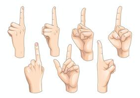 hands pointing upward vector