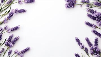 AI generated Purple Blooms on Table for Background photo