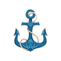 Cartoon pirate ship anchor, formidable armature vector