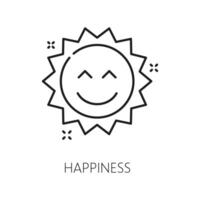 Happiness, psychological and mental health icon vector