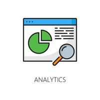 Analytics. CDN. content delivery network icon vector