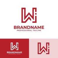 Letter WJ Modern Logo, suitable for business with WJ or JW initials vector