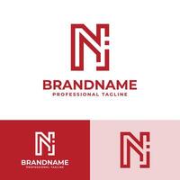 Letter NJ Modern Logo, suitable for business with NJ or JN initials vector