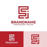 Letter SJ Modern Logo, suitable for business with SJ or JS initials vector