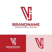 Letter VJ Modern Logo, suitable for business with VJ or JV initials vector