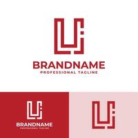 Letter UJ Modern Logo, suitable for business with UJ or JU initials vector