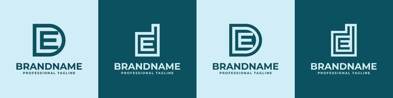 Modern Initials DE Logo, suitable for business with DE or ED initials vector