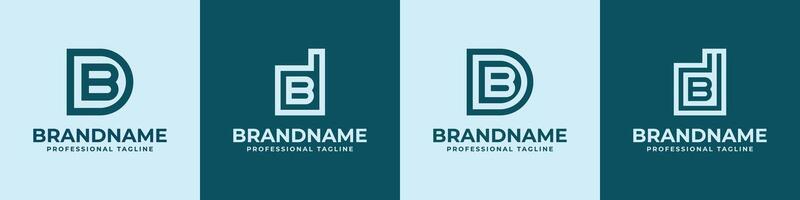 Modern Initials DB Logo, suitable for business with DB or BD initials vector
