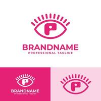 Letter P Eye Logo, suitable for business related to vision, spy, optic, or eye with Initial P vector