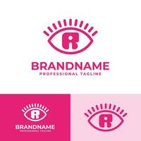 Letter R Eye Logo, suitable for business related to vision, spy, optic, or eye with Initial R vector