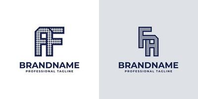 Letters AF and FA Dot Monogram Logo, Suitable for business with AF or FA initials vector