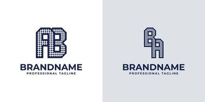 Letters AB and BA Dot Monogram Logo, Suitable for business with AB or BA initials vector