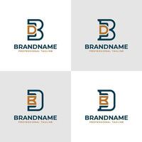 Elegant Letter BD and DB Monogram Logo, suitable for business with BD or DB initials vector