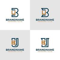 elegante letra bu y ub monograma logo, adecuado para negocio con bu o ub iniciales vector