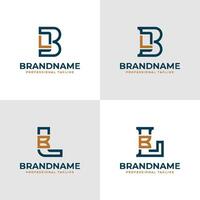 Elegant Letter BL and LB Monogram Logo, suitable for business with BL or LB initials vector