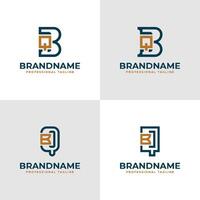 Elegant Letter BQ and QB Monogram Logo, suitable for business with BQ or QB initials vector