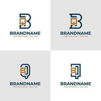 Elegant Letter BQ and QB Monogram Logo, suitable for business with BQ or QB initials vector