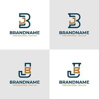Elegant Letter BJ and JB Monogram Logo, suitable for business with BJ or JB initials vector