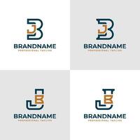 Elegant Letter BJ and JB Monogram Logo, suitable for business with BJ or JB initials vector