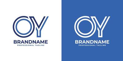 Letters OY Line Monogram Logo, suitable for business with OY or YO initials vector