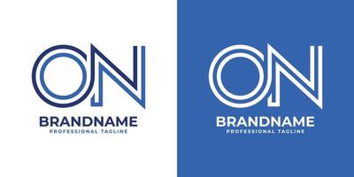 Letters ON Line Monogram Logo, suitable for business with ON or NO initials vector