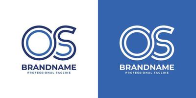 Letters OS Line Monogram Logo, suitable for business with OS or SO initials vector