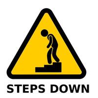 Step Down Symbol Sign, Vector Illustration, Isolate On White Background Label.