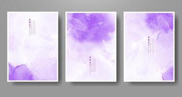 Set of creative hand painted abstract watercolor background. Design for your cover, date, postcard, banner, logo. vector