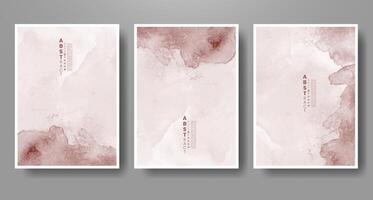 Set of creative hand painted abstract watercolor background. Design for your cover, date, postcard, banner, logo. vector