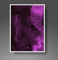 Cards with watercolor background. Design for your cover, date, postcard, banner, logo. vector