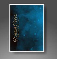 Cards with watercolor background. Design for your cover, date, postcard, banner, logo. vector