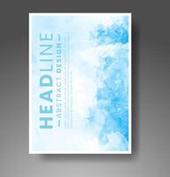 Cards with watercolor background. Design for your cover, date, postcard, banner, logo. vector