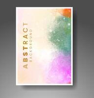 Cards with watercolor background. Design for your cover, date, postcard, banner, logo. vector