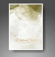 Cover template with watercolor background. Design for your cover, date, postcard, banner, logo. vector