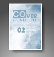 Cover template with watercolor background. Design for your cover, date, postcard, banner, logo. vector