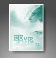 Cover template with watercolor background. Design for your cover, date, postcard, banner, logo. vector