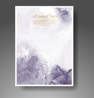 Cover template with watercolor background. Design for your cover, date, postcard, banner, logo. vector