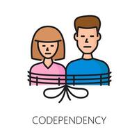 Codependency psychological disorder problem icon vector