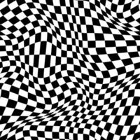 Wavy optical illusion checker seamless pattern vector