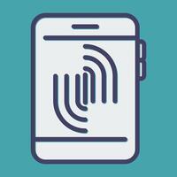 Fingerprint Scanning Vector Icon