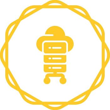 icono de vector de computación en la nube