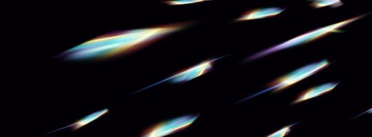 A set of colourful vector lens, crystal rainbow  light  and  flare transparent effects.Overlay for backgrounds.