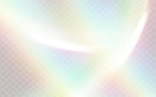 A set of colourful vector lens, crystal rainbow  light  and  flare transparent effects.Overlay for backgrounds.