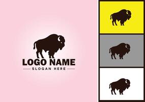 bison logo vector art icon graphics for business brand icon bison logo template