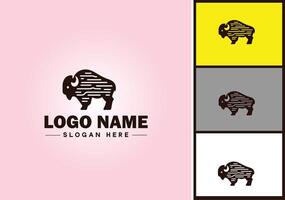 bison logo vector art icon graphics for business brand icon bison logo template